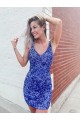 Short Sleeveless Velvet Sequin Sheath Evening Dress Aberdeen